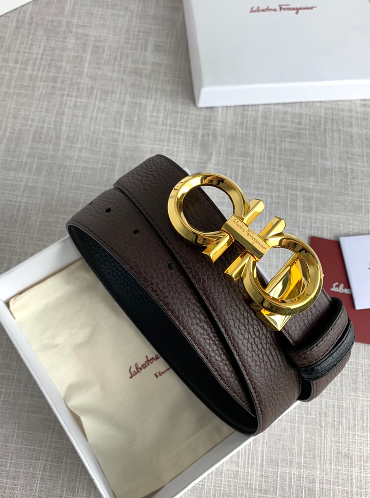 配全套包装盒菲拉格慕l双面可调式皮带