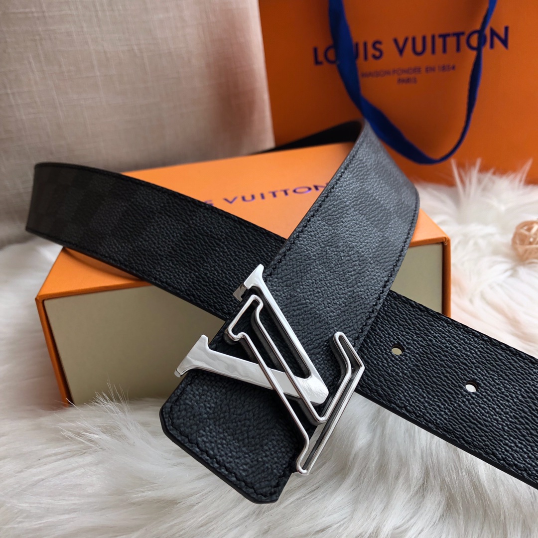 LV Style Leather Men's Belts Lookbook Reference image 2