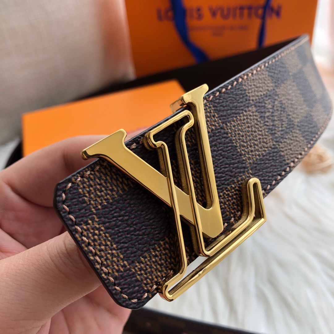 LV Style Leather Men's Belts Lookbook Reference image 2