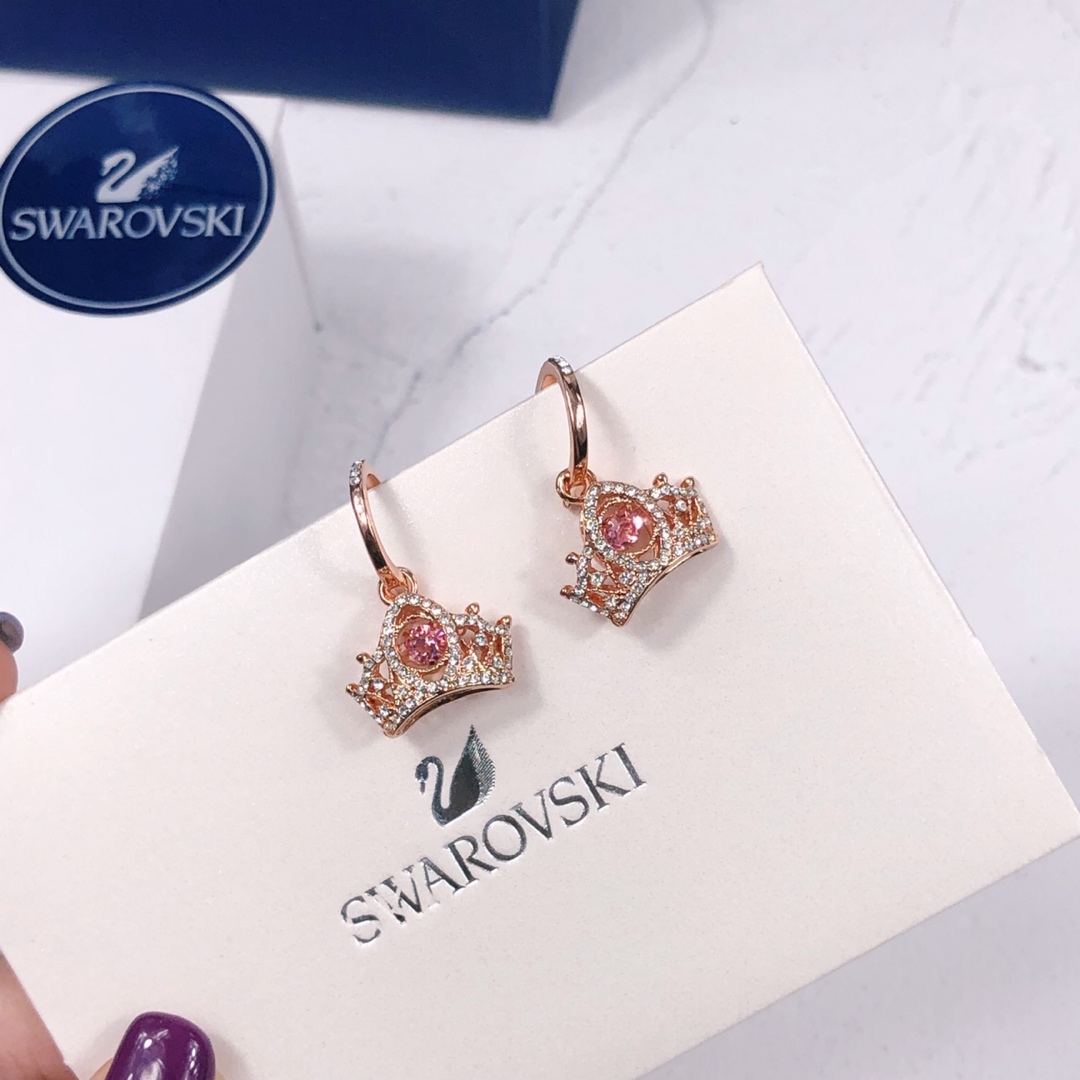 NO:104181,Swarovski BEE A QUEEN elegant crown female earrings for birthday gifts Jiang Shuying same style, Swarovski earrings, swarovski, earrings19860909施华洛世奇BEE A QUEEN雅致皇冠女耳环送生日礼物 江疏影同款,施华洛耳钉,swarovski,earrings,Jewelry