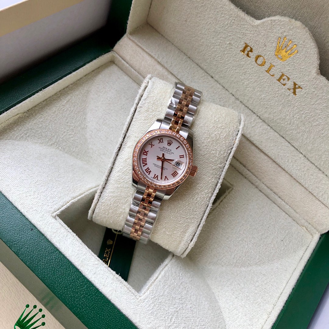 Rolex 劳力士女士日志型白盘镶钻 可以拆机验货瑞士进口机芯ETA2671 走时非常稳定定