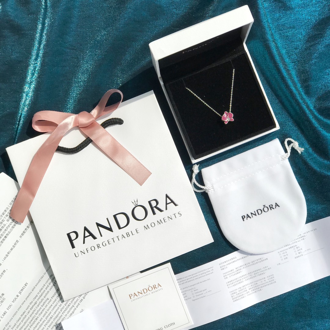 NO:103675,Pandora Pandora new pink flowers, Pandora necklace, necklace19860909潘多拉Pandora 新款粉色花朵,潘多拉项链,necklace,Jewelry