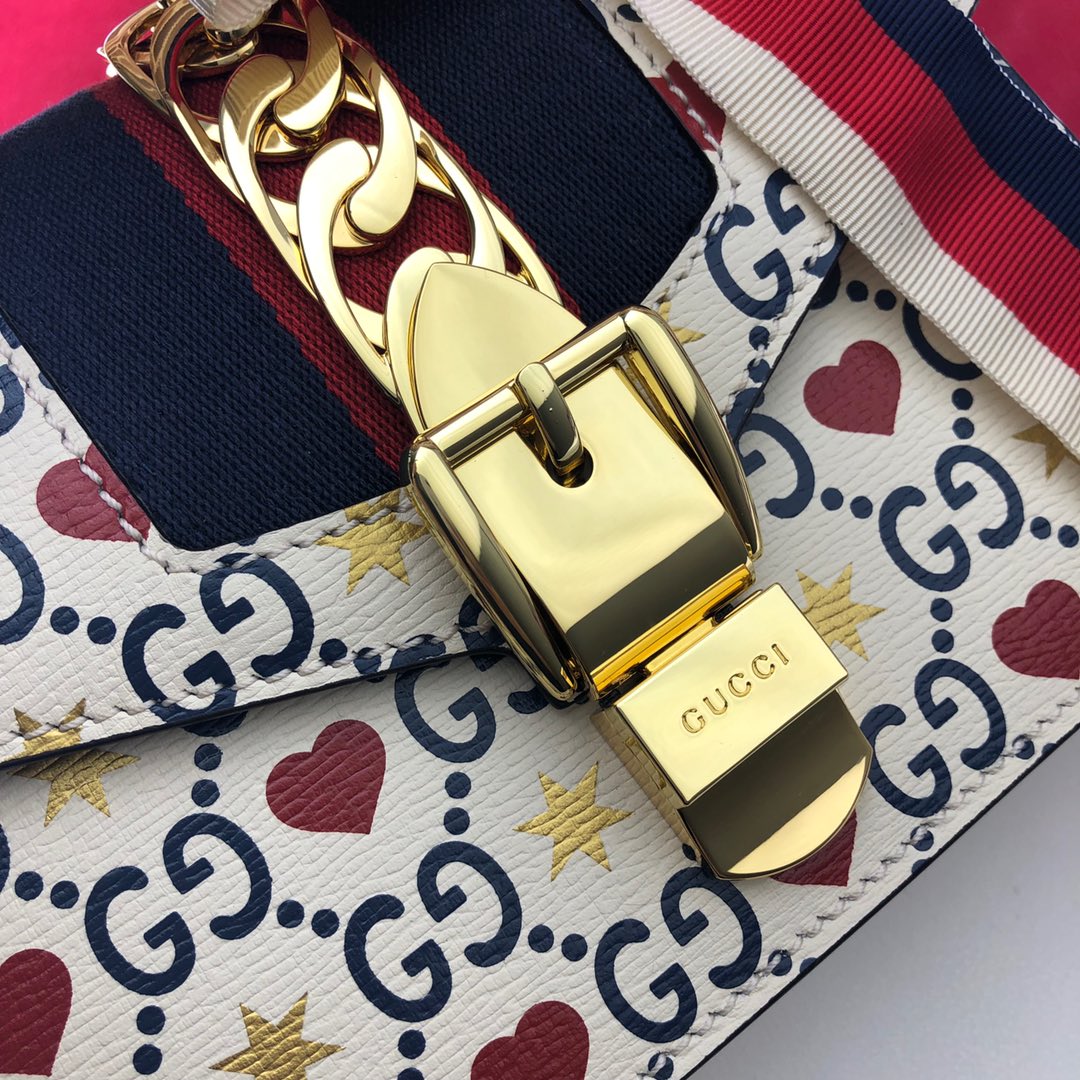GUCCI古驰爱心款链条单肩斜挎包431666