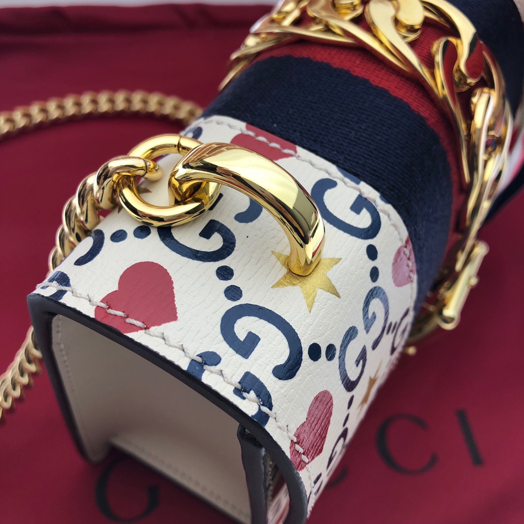 GUCCI古驰爱心款链条单肩斜挎包431666