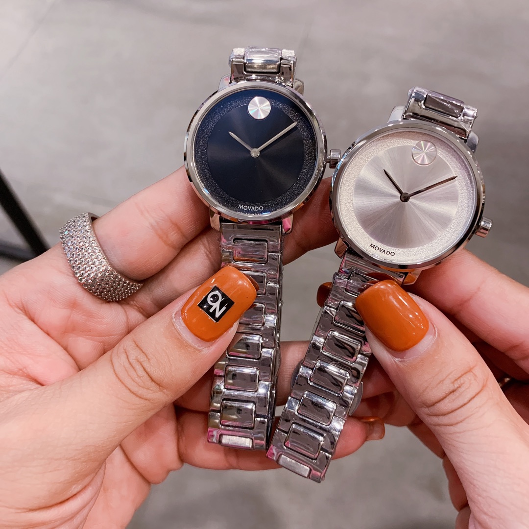 Yves Béhar Designs Movado Edge Series: Quetzal Women’s Watch with Stone Core.