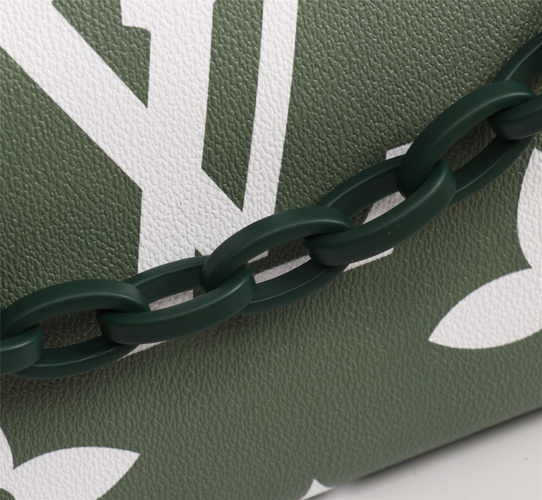Louis Vuitton Green and Beige Monogram Floral W25H20D5 crossbody everyday