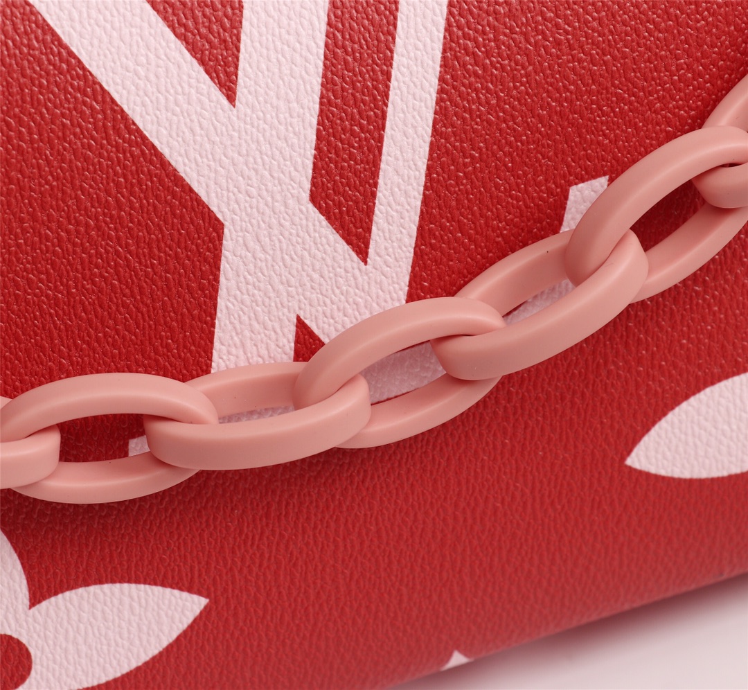 Louis Vuitton Red Pink Monogram 25x20x5cm shoulder everyday