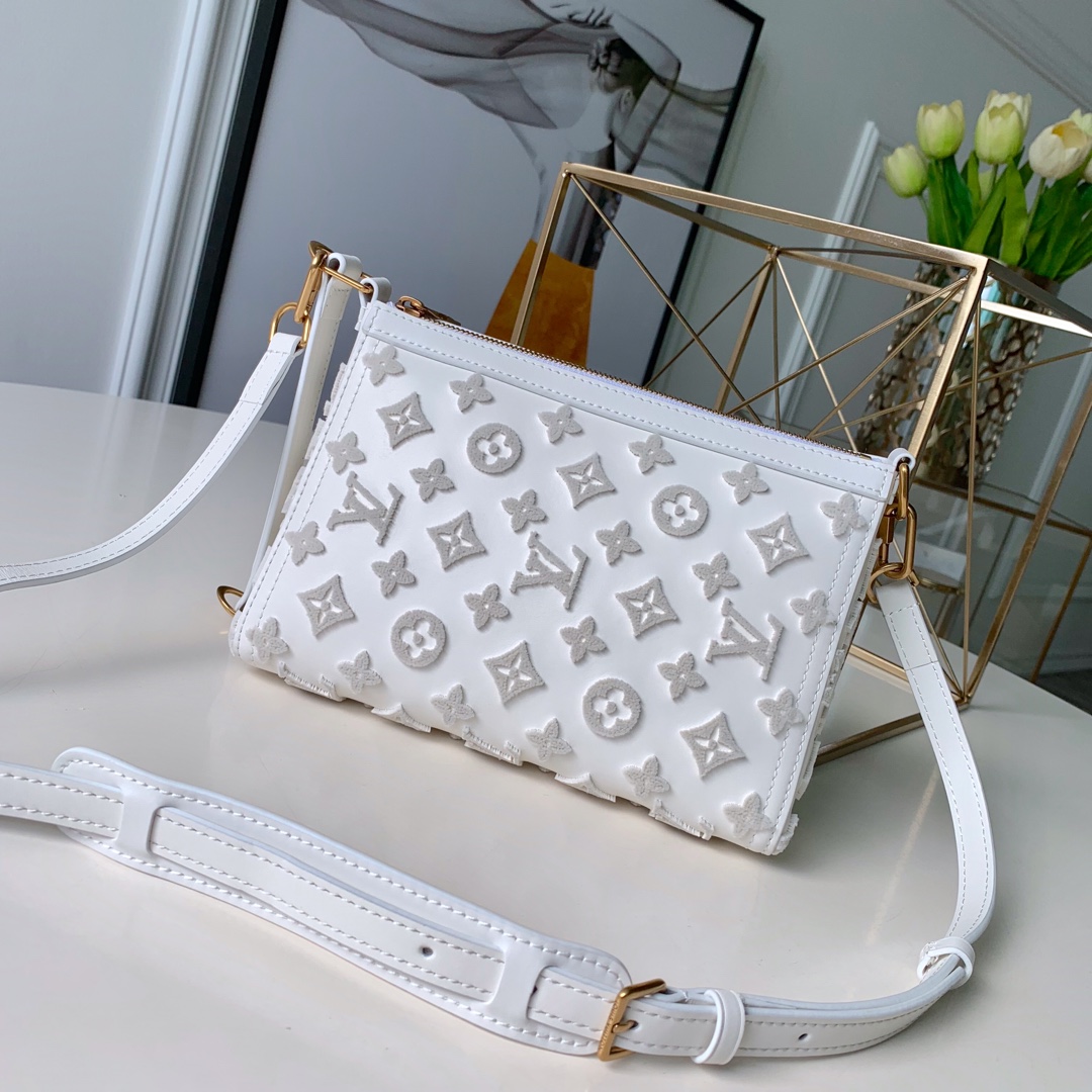 Louis Vuitton Handbags Crossbody & Shoulder Bags Black Pink White Embroidery Unisex Empreinte​ Cowhide Fashion Casual M54330