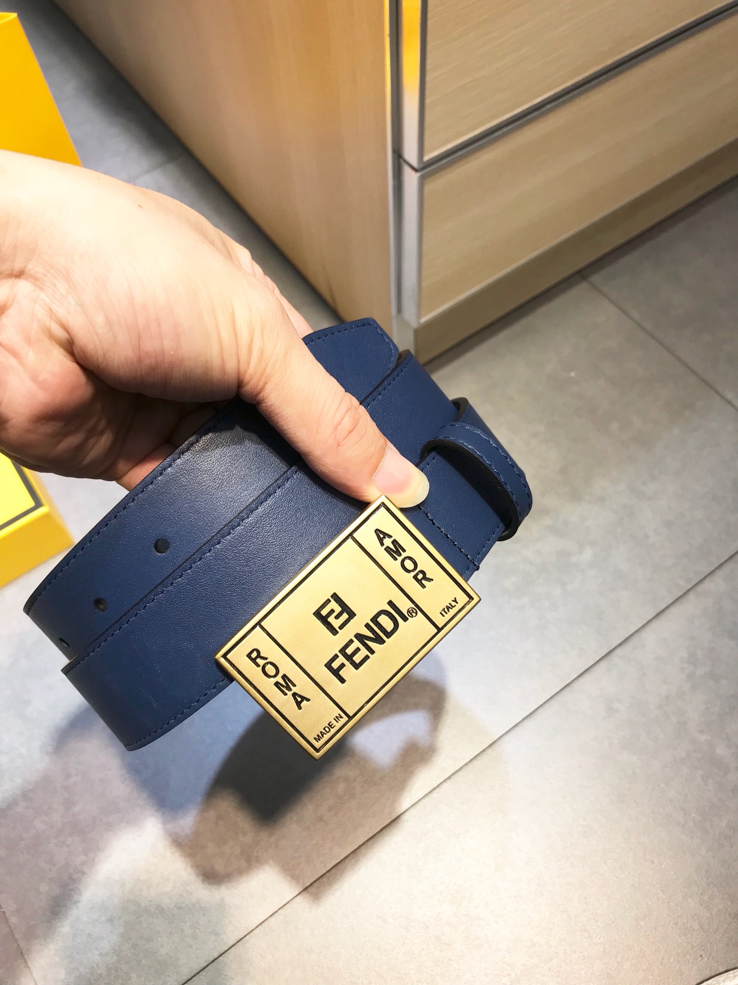 [Fendi Belts]Width 35mm.Original single high-quality small grain cowhide Pai