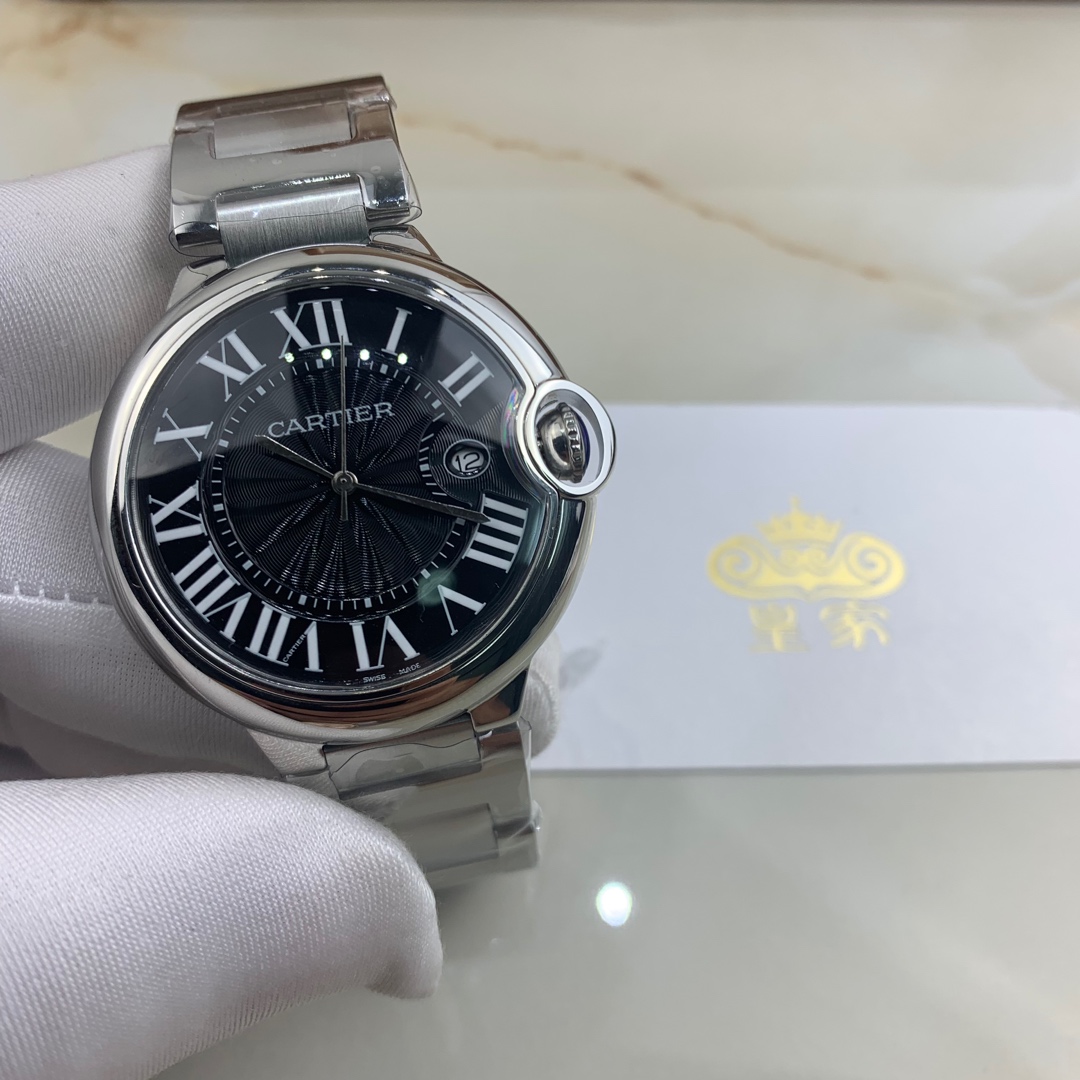 Cartier 皇家 卡地亚蓝气球黑色字面表盘男款腕表