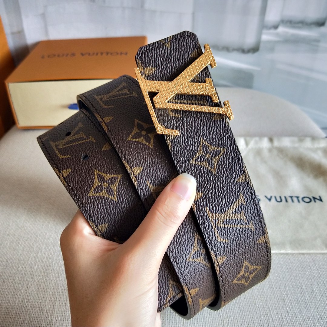 LV[正]原单品质经典花纹原版皮料面搭配原单精品扣精工制作细节看图实物拍摄高端奢华宽度4.0cm
