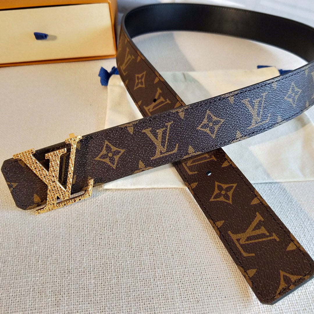 LV[正]原单品质经典花纹原版皮料面搭配原单精品扣精工制作细节看图实物拍摄高端奢华宽度4.0cm