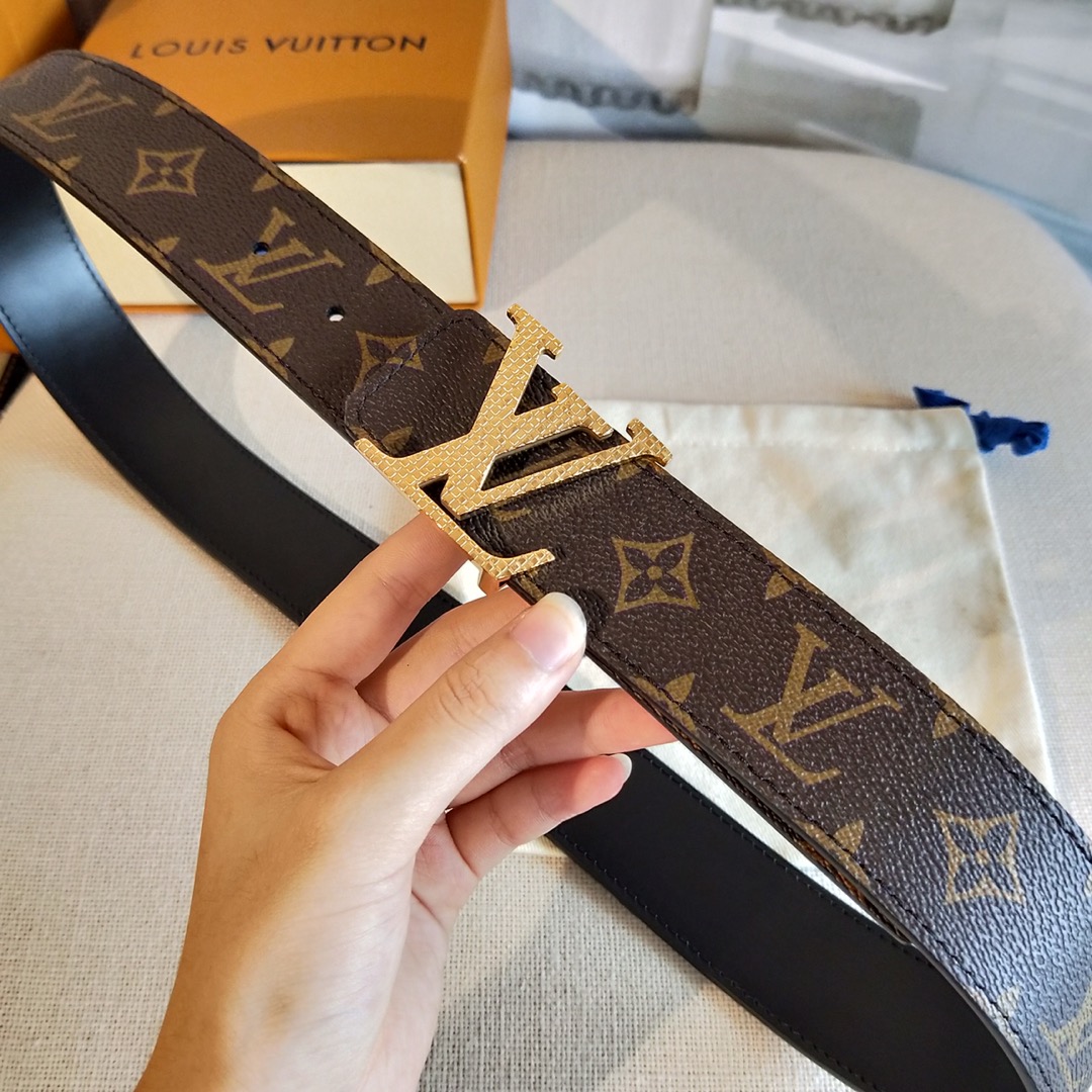 LV[正]原单品质经典花纹原版皮料面搭配原单精品扣精工制作细节看图实物拍摄高端奢华宽度4.0cm