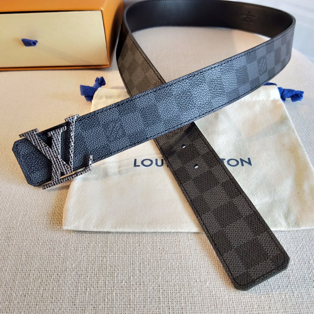 LV[正]原单品质经典花纹原版皮料面搭配原单精品扣精工制作细节看图实物拍摄高端奢华宽度4.0cm