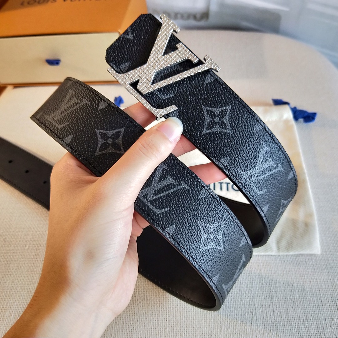 LV[正]原单品质经典花纹原版皮料面搭配原单精品扣精工制作细节看图实物拍摄高端奢华宽度4.0cm