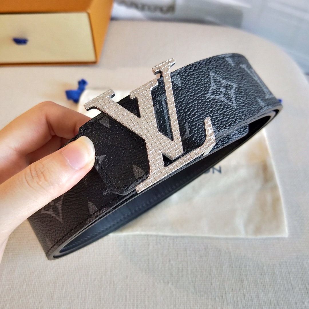 LV[正]原单品质经典花纹原版皮料面搭配原单精品扣精工制作细节看图实物拍摄高端奢华宽度4.0cm