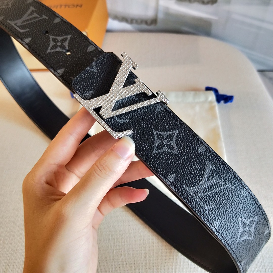 LV[正]原单品质经典花纹原版皮料面搭配原单精品扣精工制作细节看图实物拍摄高端奢华宽度4.0cm