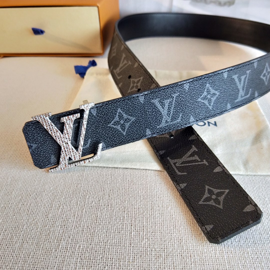 LV[正]原单品质经典花纹原版皮料面搭配原单精品扣精工制作细节看图实物拍摄高端奢华宽度4.0cm