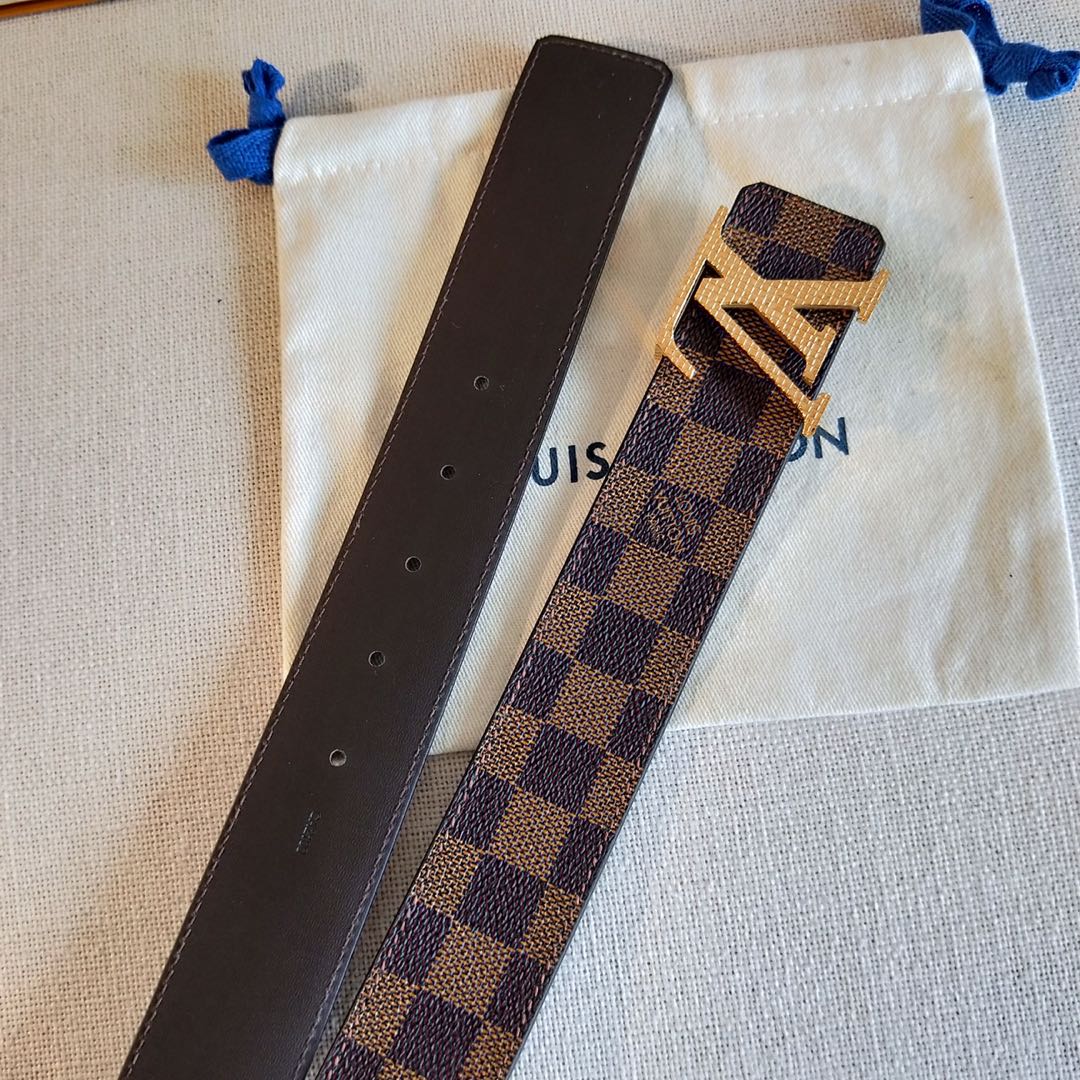 LV[正]原单品质经典花纹原版皮料面搭配原单精品扣精工制作细节看图实物拍摄高端奢华宽度4.0cm