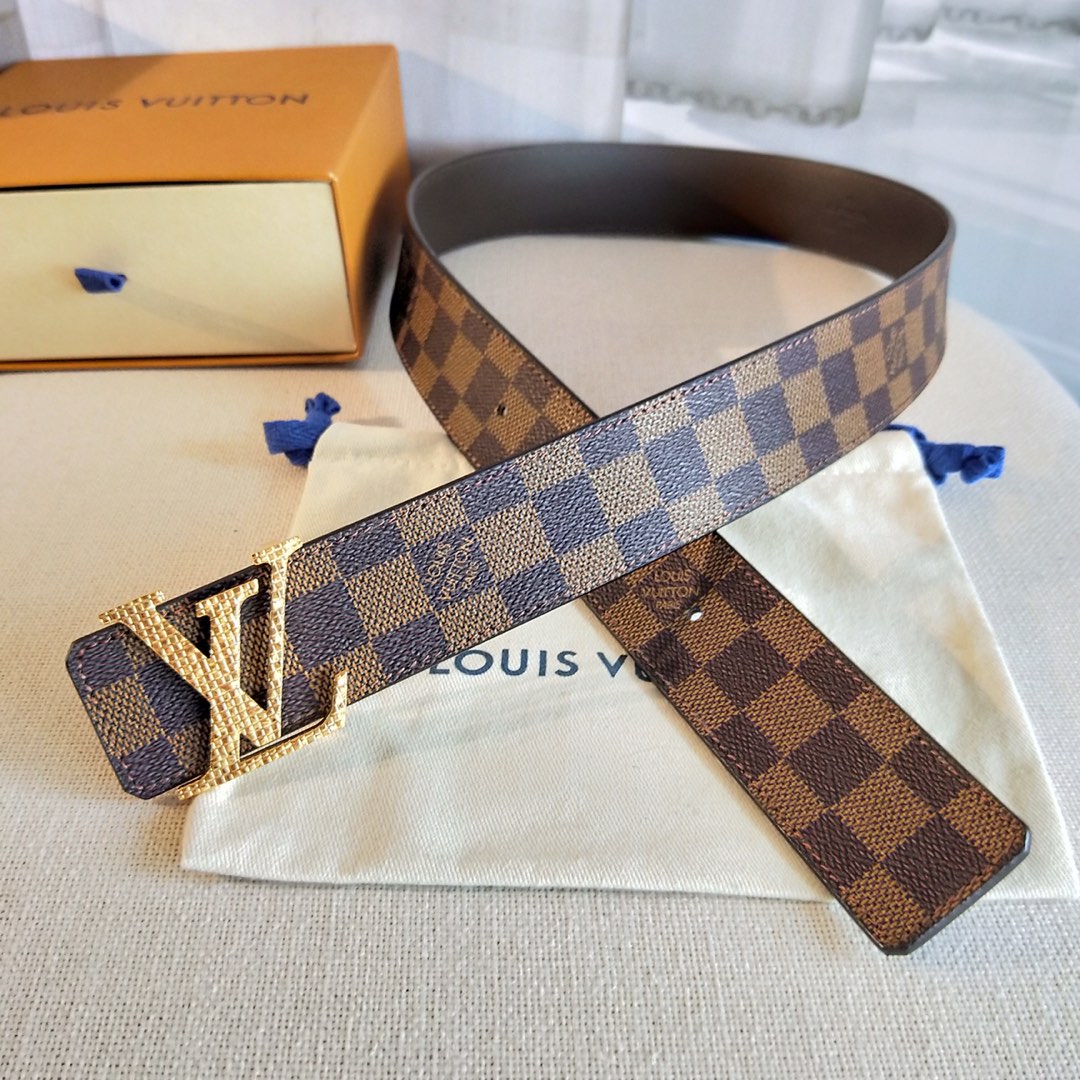 LV[正]原单品质经典花纹原版皮料面搭配原单精品扣精工制作细节看图实物拍摄高端奢华宽度4.0cm