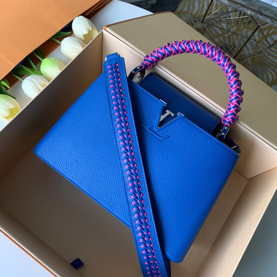 Louis Vuitton LV Capucines Bags Handbags Weave Taurillon Cowhide Fall Collection M55083
