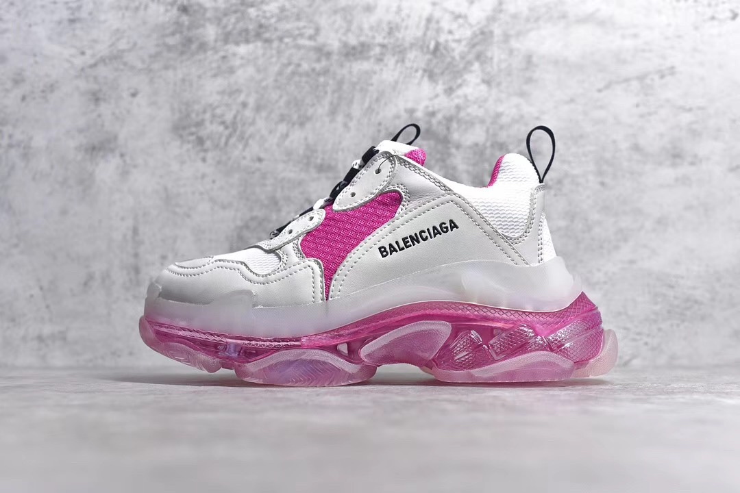¡Ventaja del canal, apoyo a la apertura de tiendas! [Versión K: Paris Retro Air Cushion] Blanco Rosa Balenciaga Trie-S …
