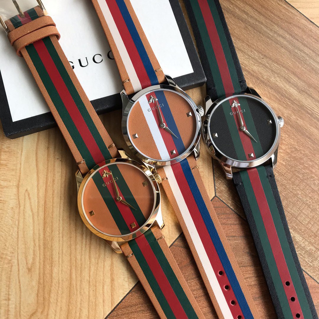Gucci 古驰G-TIMELESSGucci系列皮带款 中性表款 ～38mm表径 防眩目蓝宝石玻璃、316精钢表壳