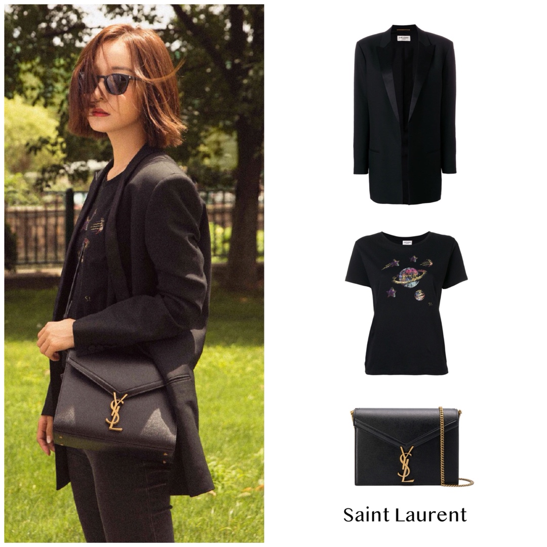 Saint Laurent Ysl CASSANDRA鱼子酱纹手拎包 578000黑色