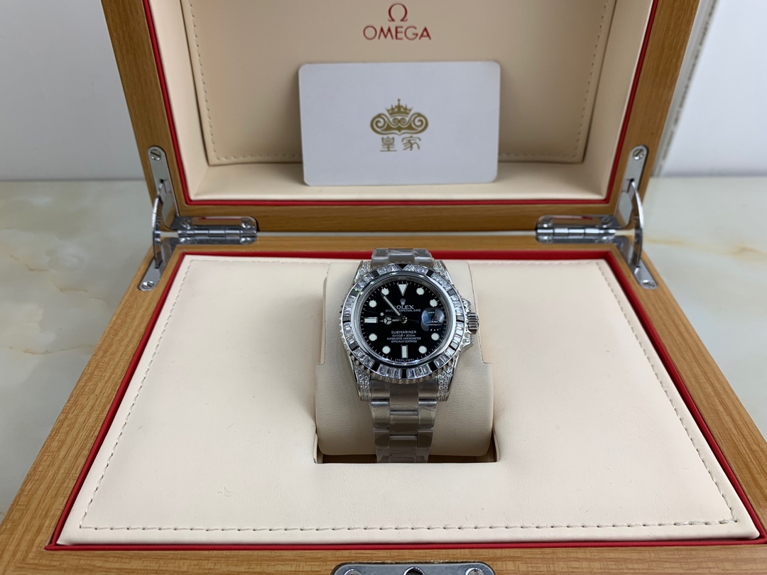 NO:154126,Royal real shot Rolex black water ghost diamond-set men's watch, Rolex19860909皇家实拍 劳力士黑水鬼镶钻男款腕表,,rolex,Watch