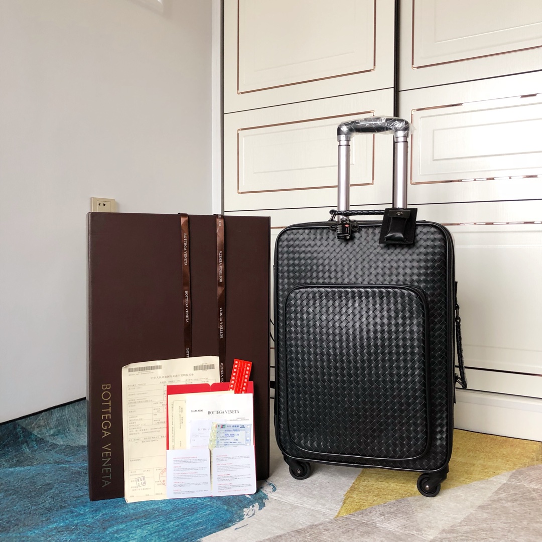 Maleta Bottega Veneta de Bv, maleta de viaje de cuero, maleta de viaje de negocios, maleta de viaje tejida, el bolsillo…