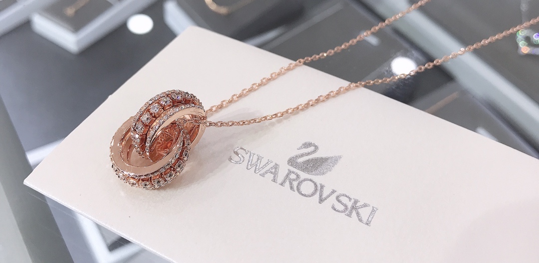 NO:101292,Swarlow new three-ring necklace, Swarlow necklace, necklace19860909施华洛新款三环项链,施华洛项链,necklace,Jewelry