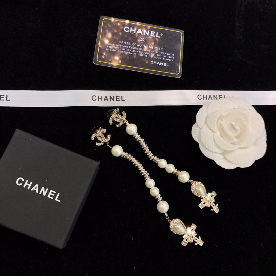 Chanel Jewelry Earring Yellow 925 Silver Brass Fashion