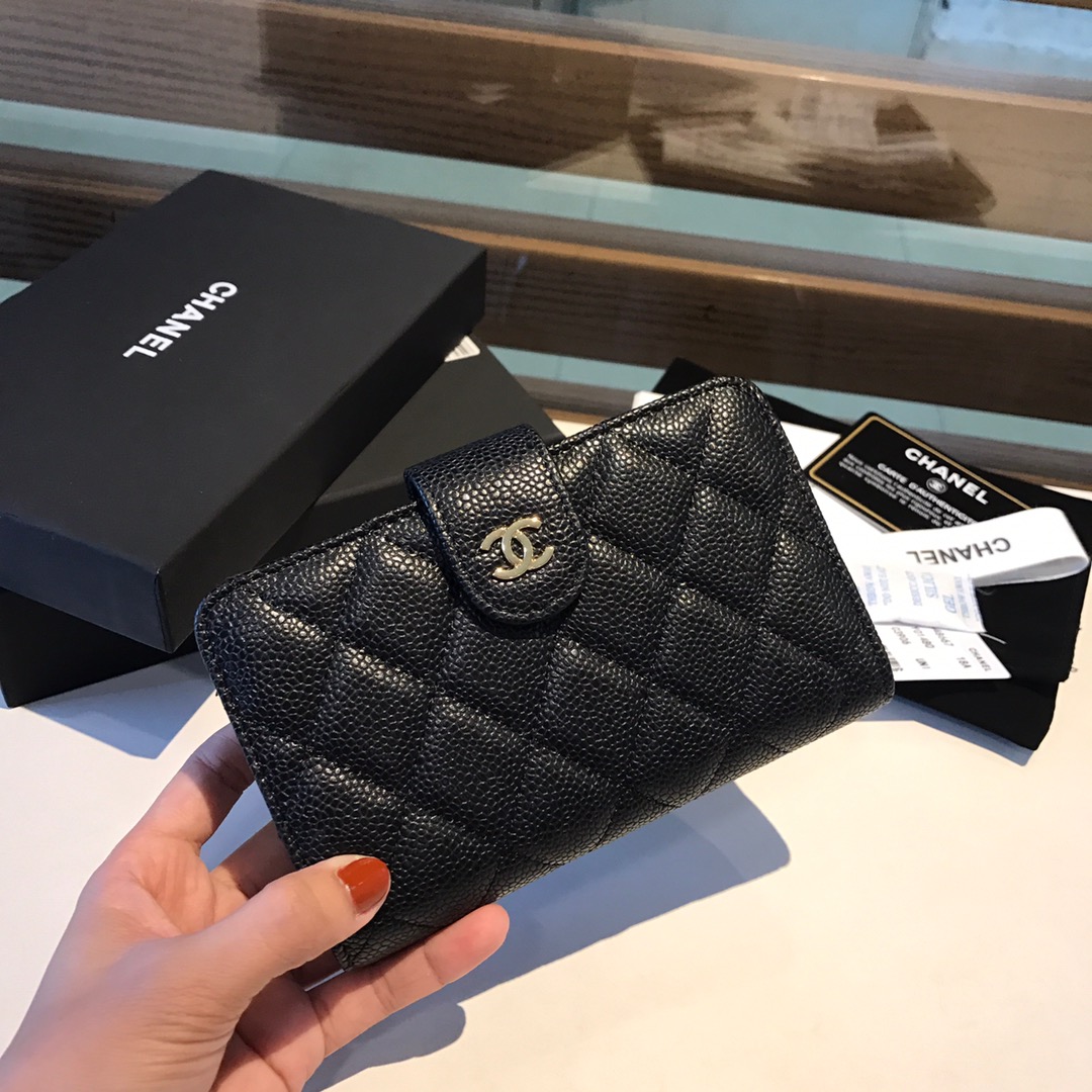 شانيل Chanel Classic Flap Bag محفظة الجيب جلد البقر