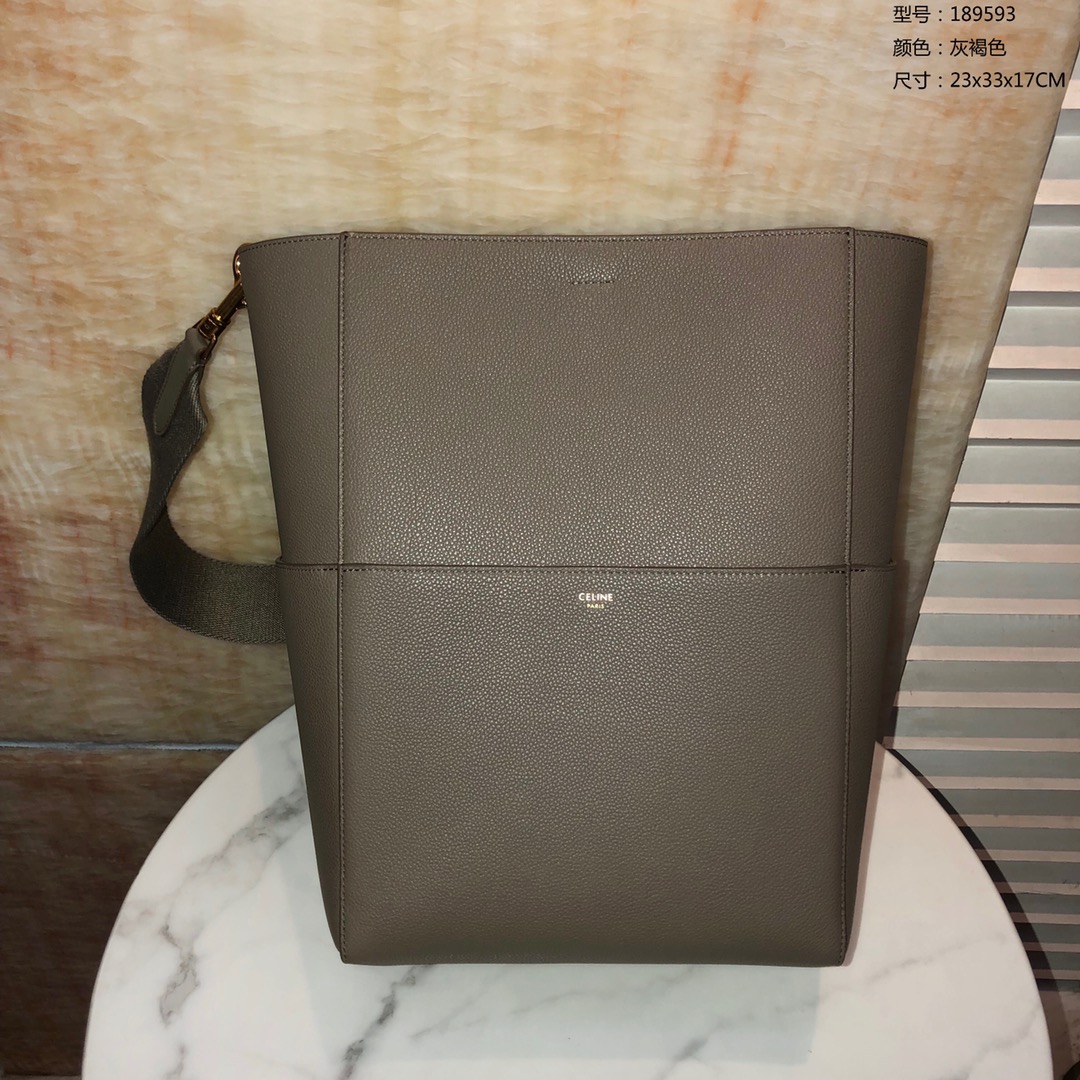 Celine Sangle Bucket Bag: Large, Supple Calfskin Leather, Versatile Style