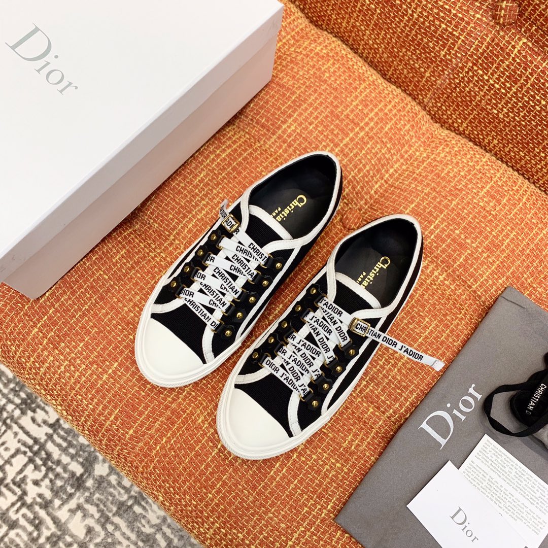 Женские черные кроссовки Christian Dior с принтом
