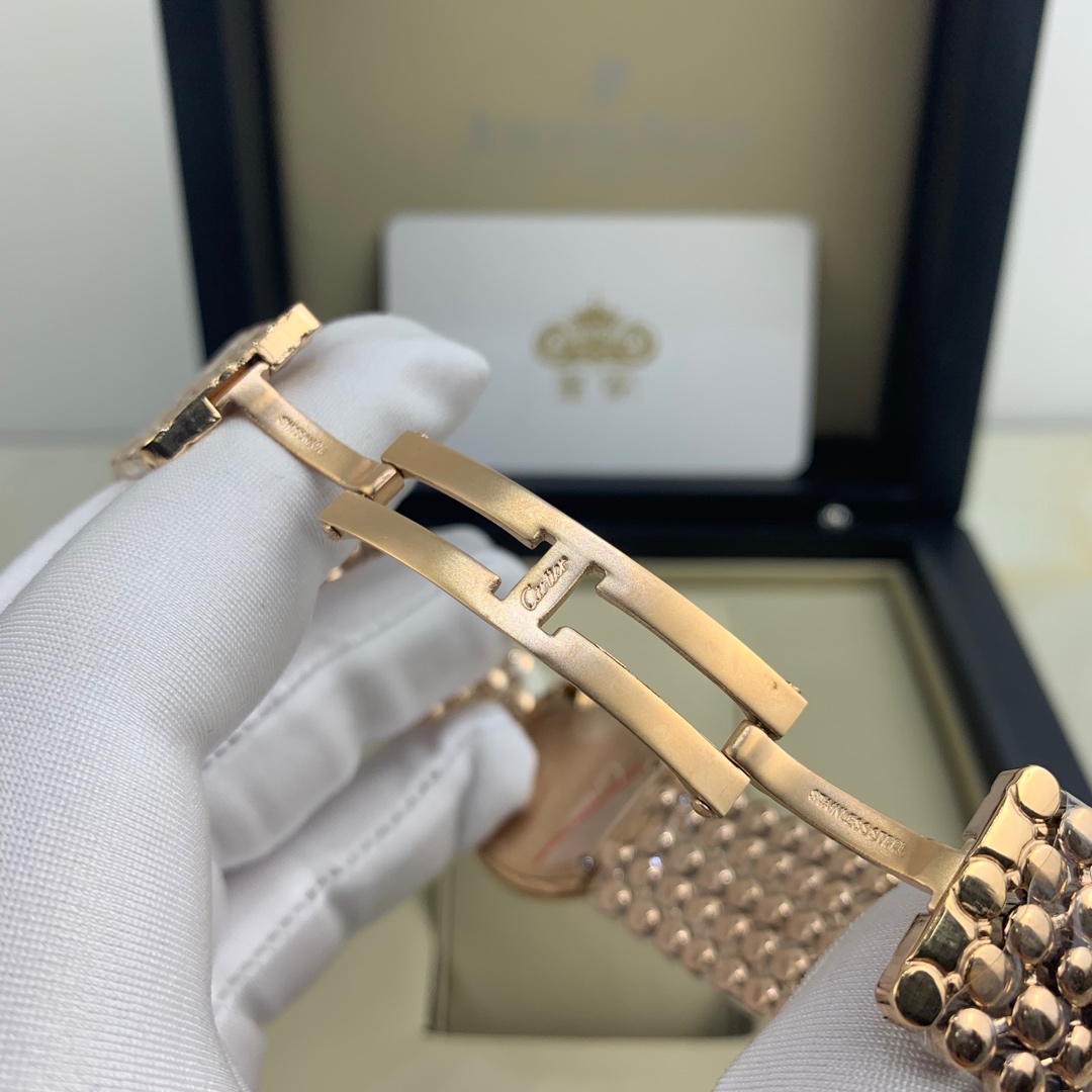 Cartier 皇家 卡地亚白气球全玫瑰金女表腕表