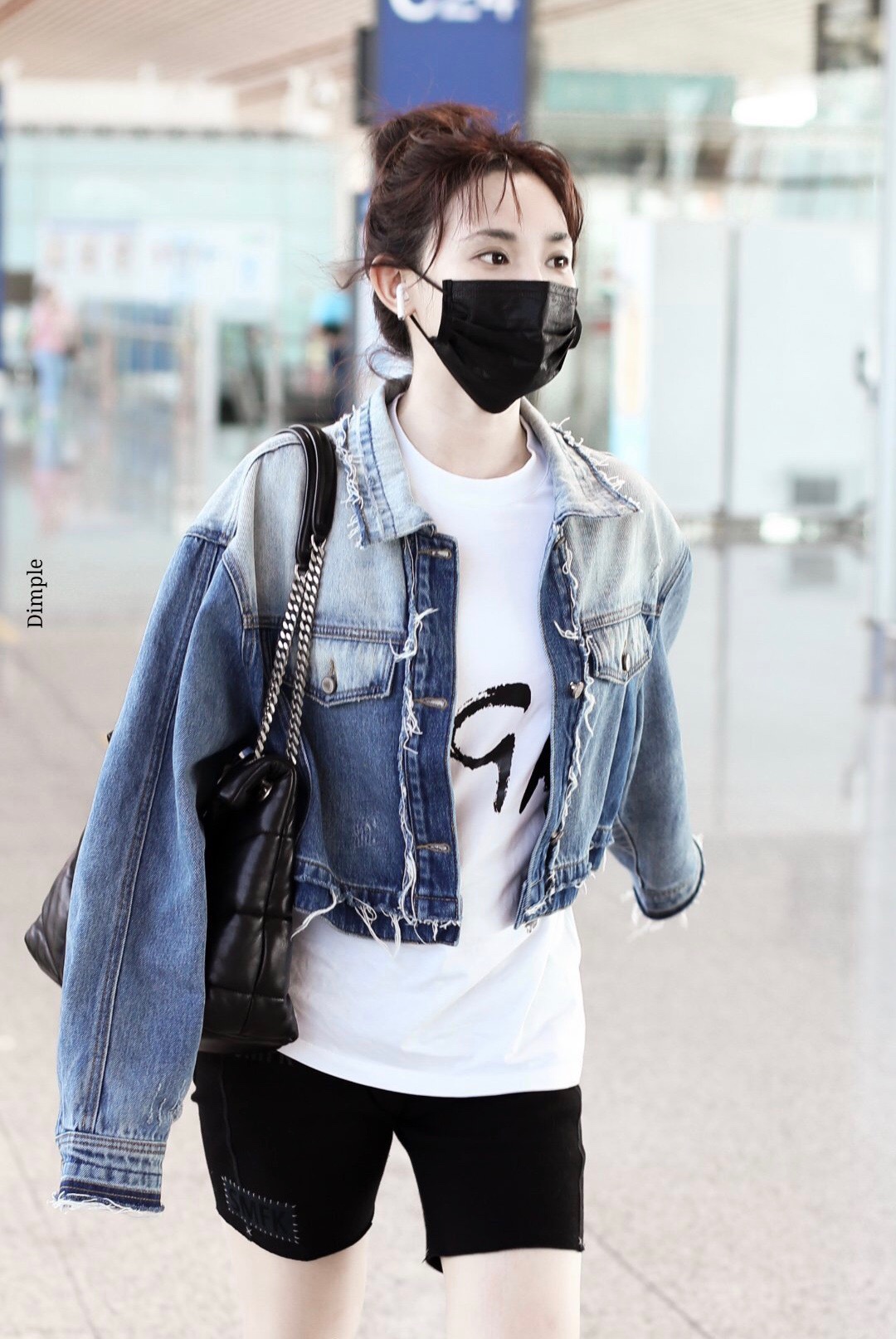 YSL LOULOU PUFFER 35CM 绗缝小羊皮包 577475黑色/银扣