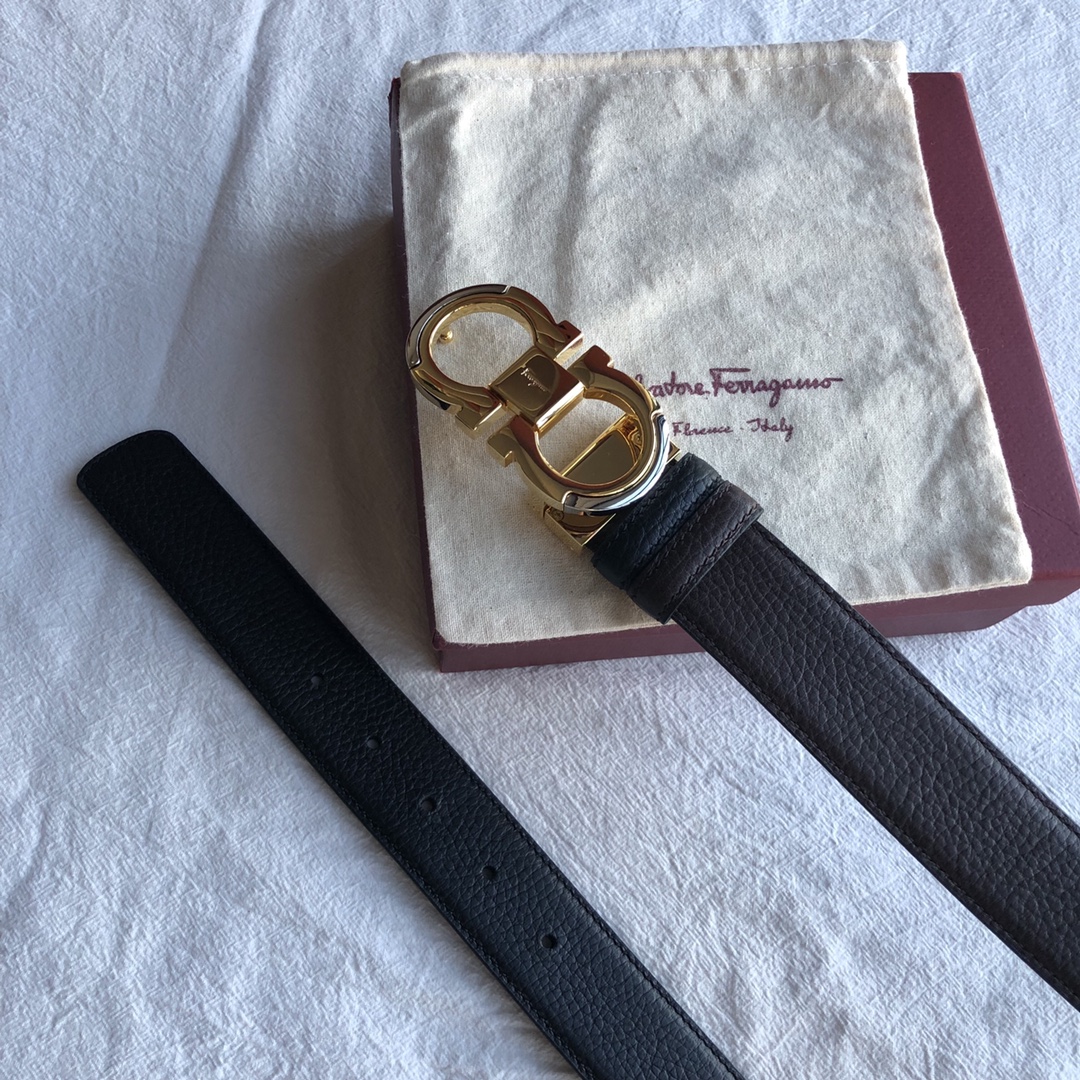 Ferragamo菲拉格慕   Gancini扣饰男士3.5cm腰带