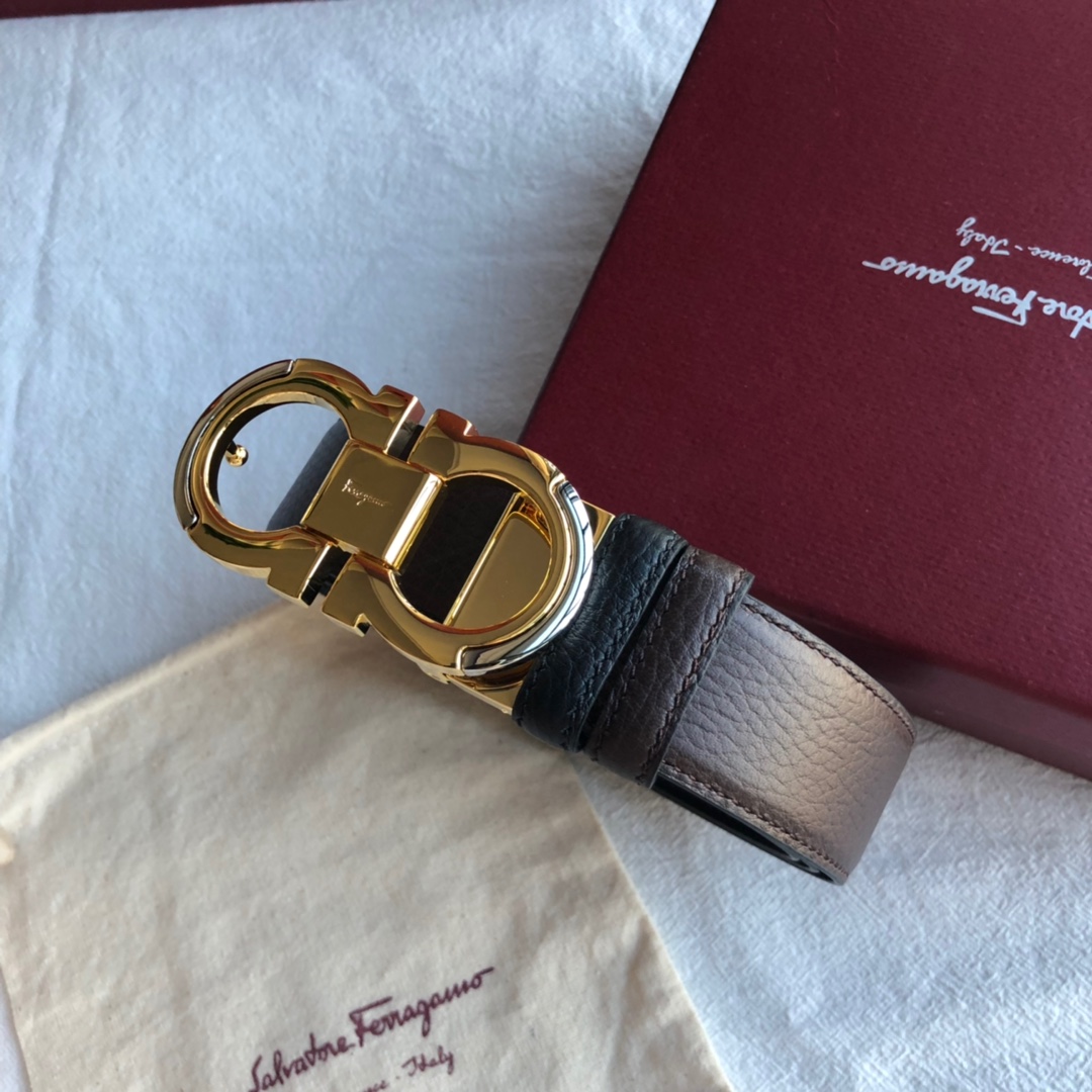 Ferragamo菲拉格慕   Gancini扣饰男士3.5cm腰带