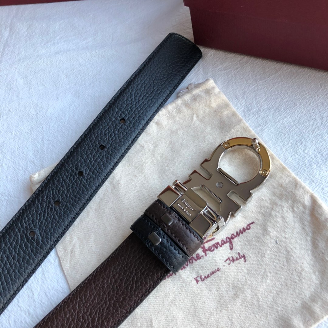 Ferragamo菲拉格慕   Gancini扣饰男士3.5cm腰带