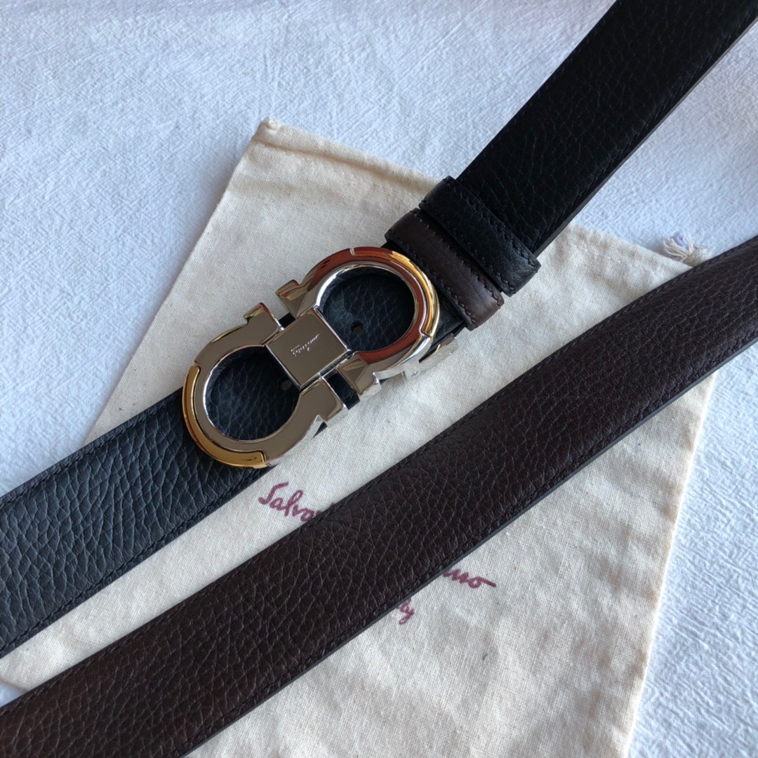 Ferragamo菲拉格慕   Gancini扣饰男士3.5cm腰带