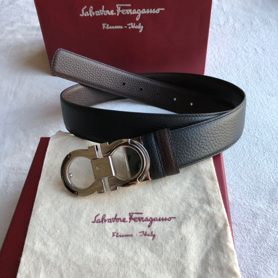 Ferragamo菲拉格慕   Gancini扣饰男士3.5cm腰带