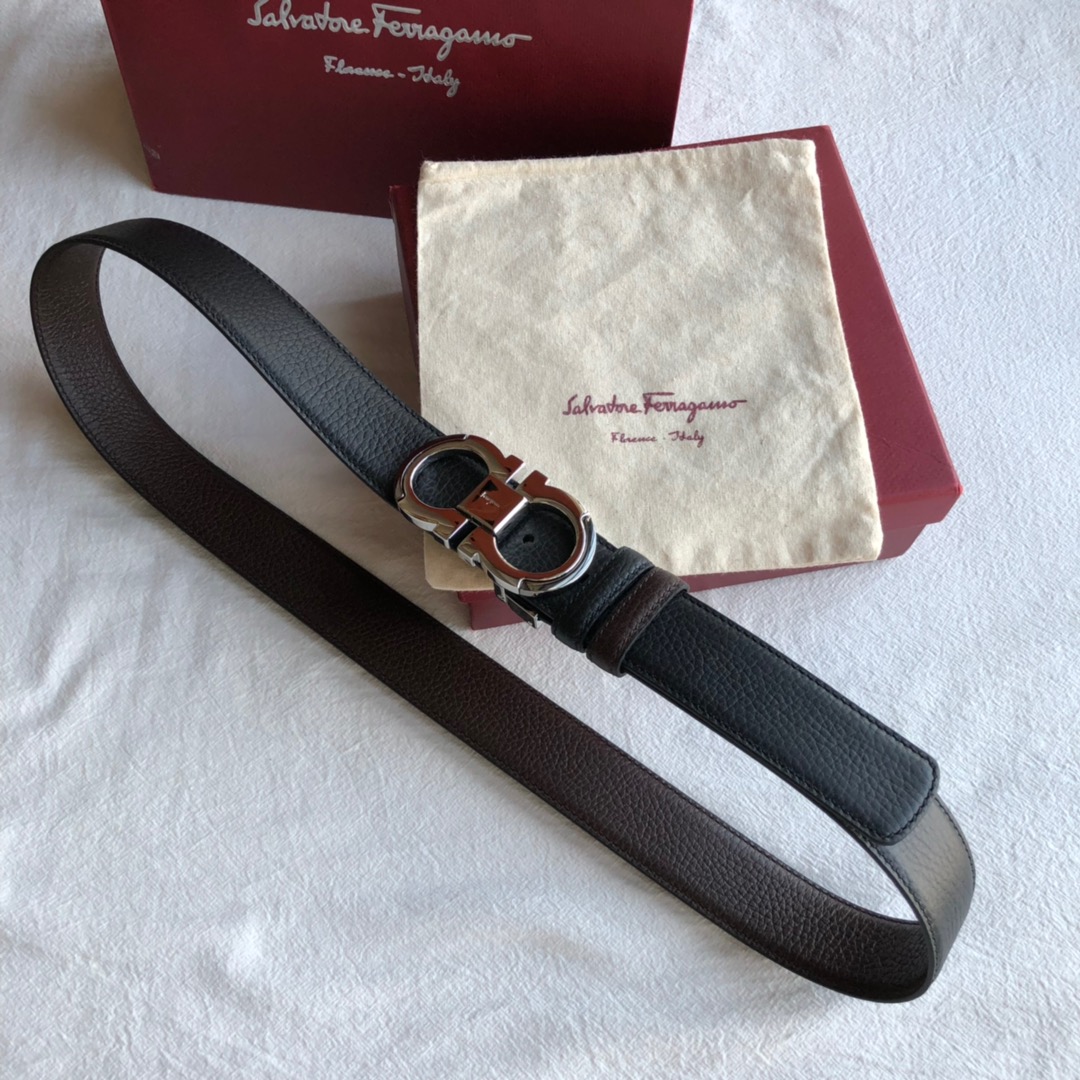 Ferragamo菲拉格慕   Gancini扣饰男士3.5cm腰带