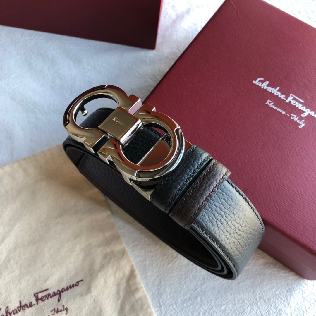 Ferragamo菲拉格慕   Gancini扣饰男士3.5cm腰带