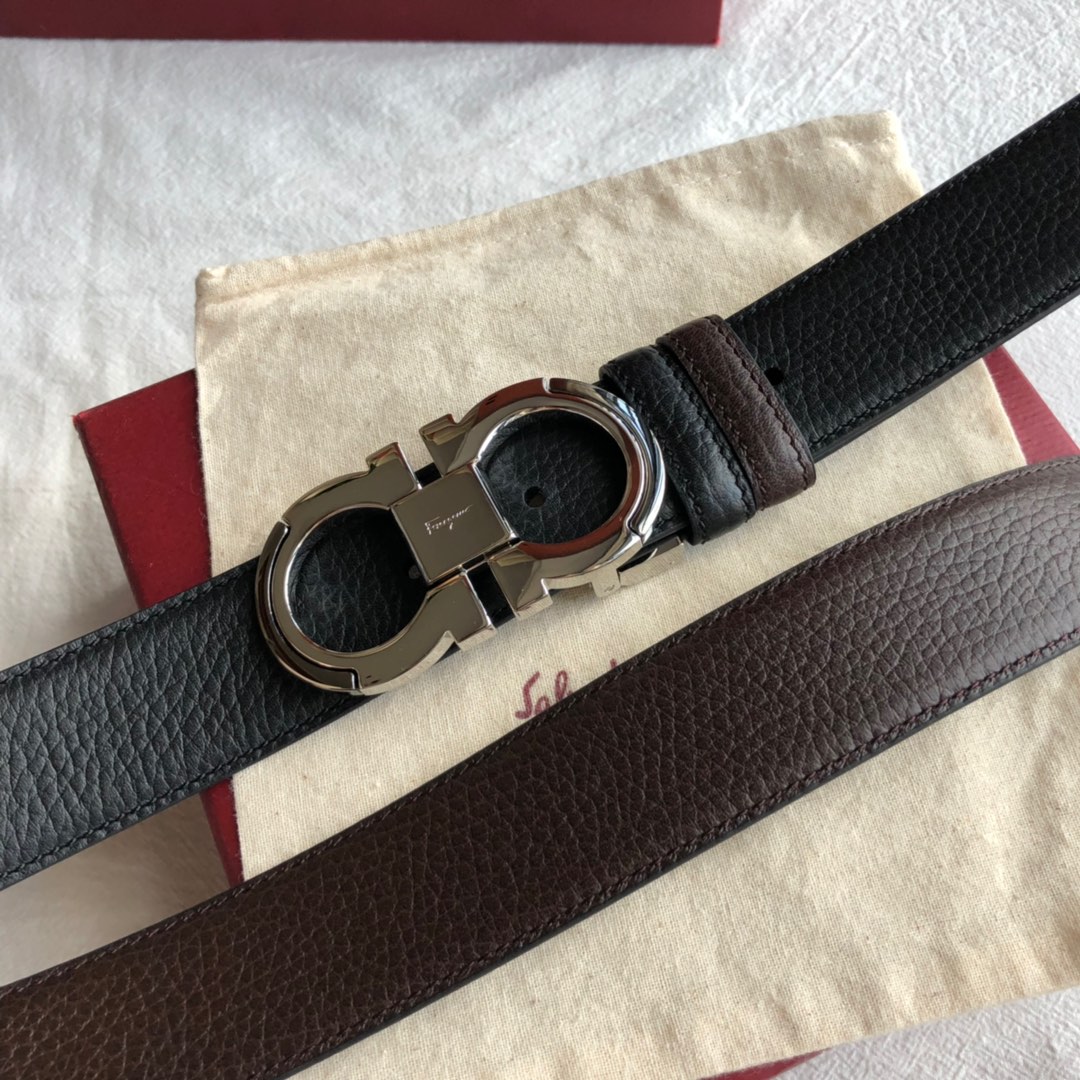 Ferragamo菲拉格慕   Gancini扣饰男士3.5cm腰带