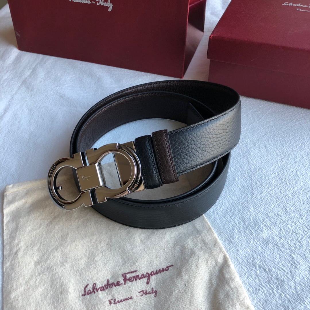 Ferragamo菲拉格慕   Gancini扣饰男士3.5cm腰带
