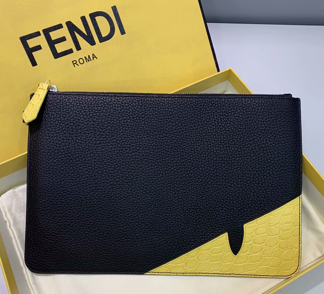 [Fendi Wallets]The handbag with unique pattern is here, the litchi grain calfs