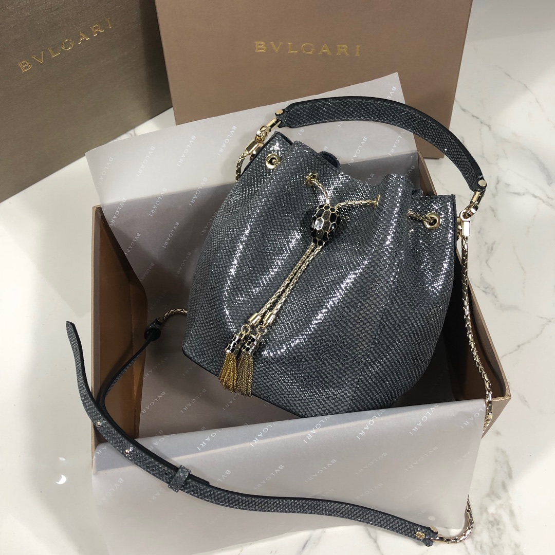 Bvlgari Borse a Secchiello Pelle d'agnello di pecora serpente B287614