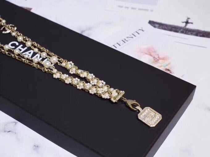  chanel 毛衣链，双层金色毛衣链配吊坠！ 正品1万+官网材质，黄铜➕施华洛珠子