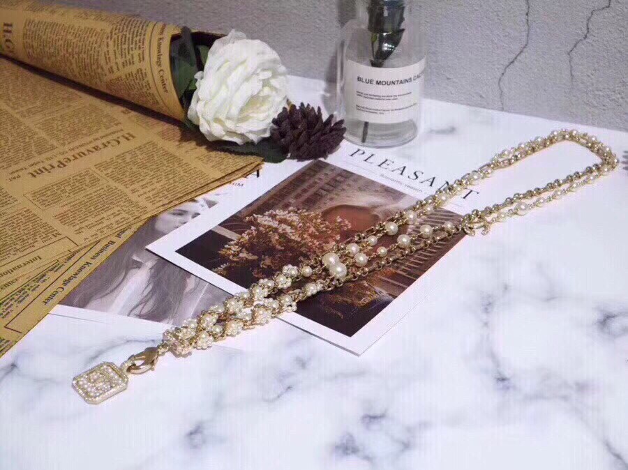  chanel 毛衣链，双层金色毛衣链配吊坠！ 正品1万+官网材质，黄铜➕施华洛珠子